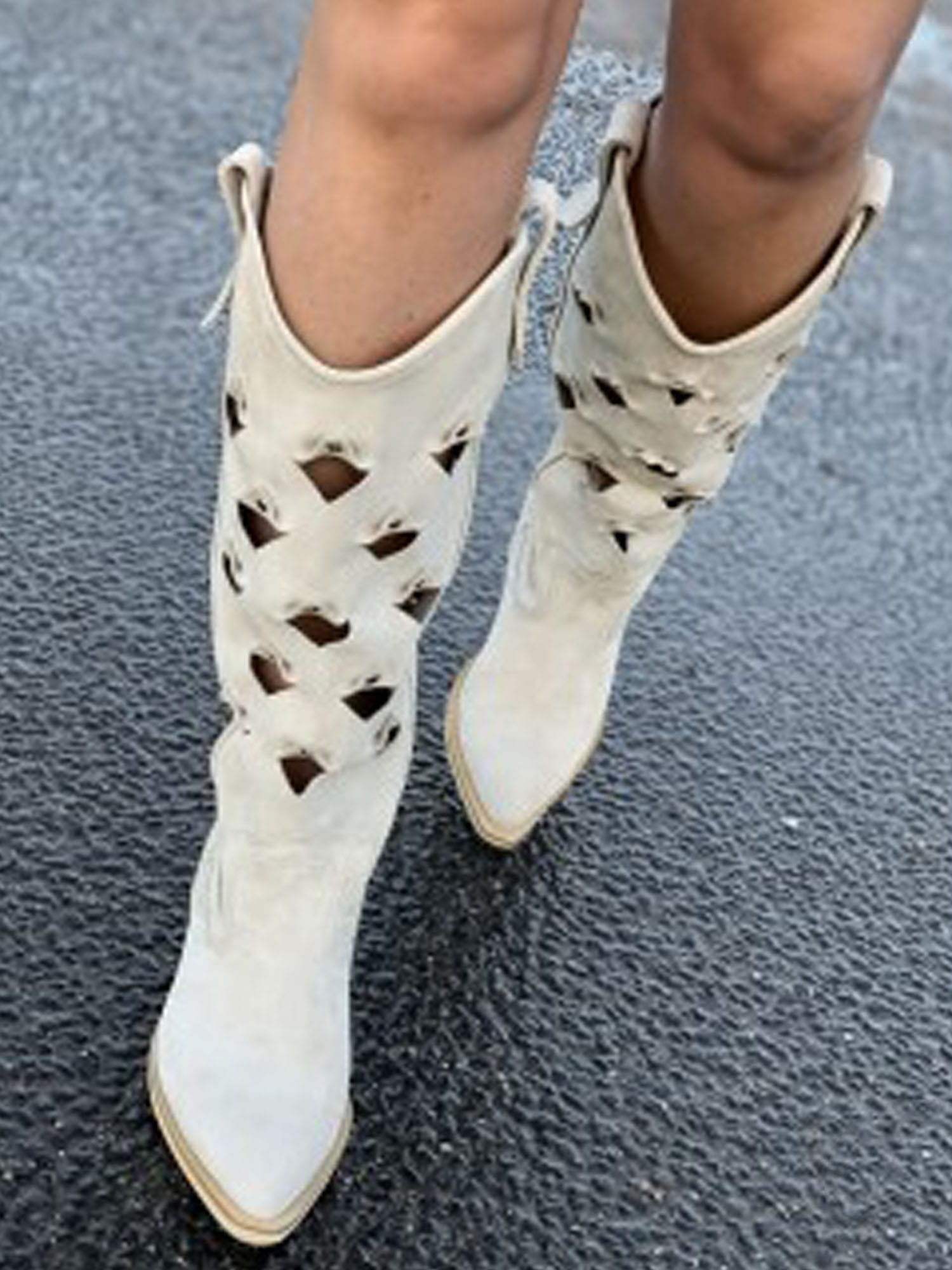 Beyco kozak niski obcas  w4 jasny beż 36-41