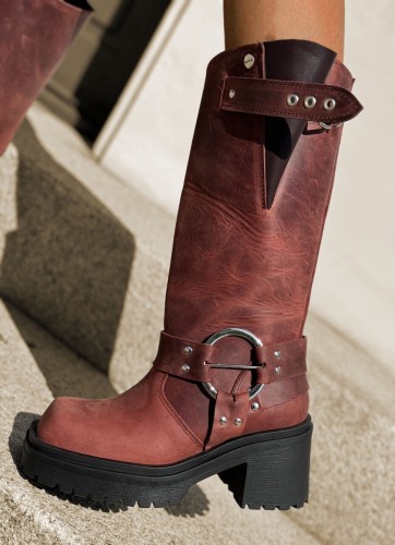 beyco worker bordo damski skora naturalna gruba podeszwa obcas 107.jpg