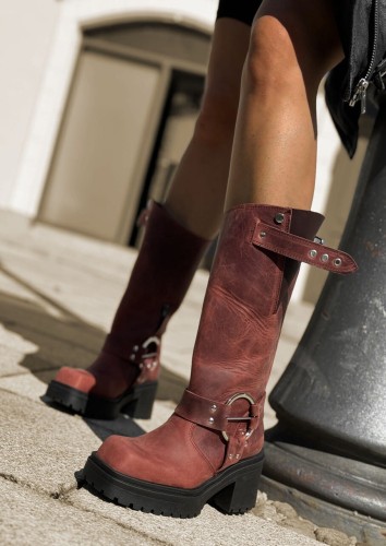 beyco worker bordo damski skora naturalna gruba podeszwa obcas 109.jpg