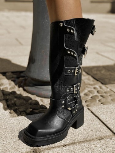 beyco worker czarny damski skora naturalna gruba podeszwa obcas 139.jpg