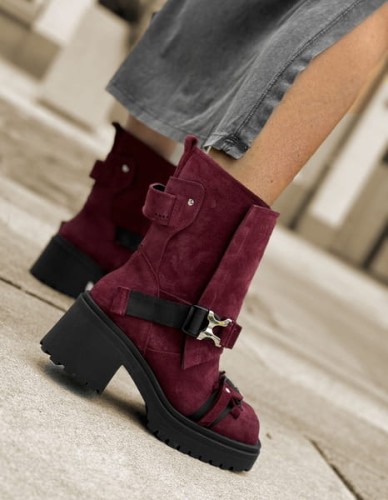 beyco worker damski burgund skora naturalna gruba podeszwa obcas 180.jpg