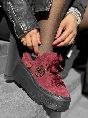 beyco sneakers damski burgund skora naturalna gruba podeszwa 95.jpg