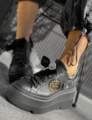 beyco sneakers damski czarny skora naturalna gruba podeszwa 101.jpg