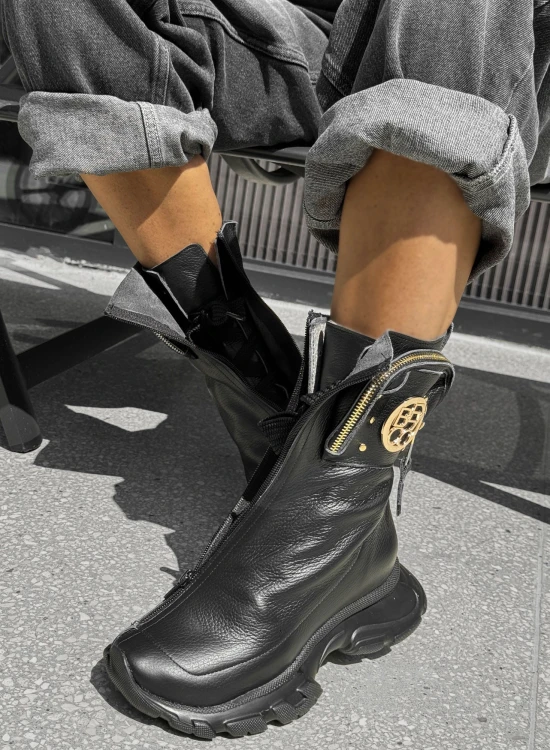 beyco sneakers damski czarny skora naturalna plaska podeszwa 247.jpg
