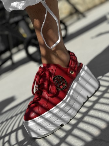 beyco sneakers damski czerwony gruby spod skora naturalna 619.jpg