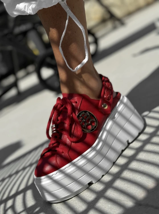 beyco sneakers damski czerwony gruby spod skora naturalna 619.jpg