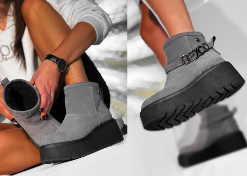 beyco botek sniegowiec damski szary gruba podeszwa skora naturalna 1658.jpg