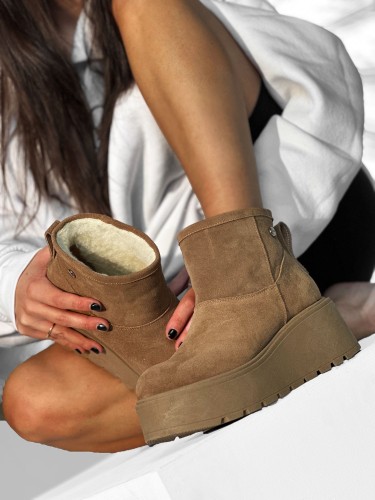 beyco botek sniegowiec damski rudy gruba podeszwa skora naturalna 1670.jpg