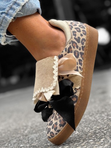 Skórzane sneakersy niski spód sn40 pantera Beyco