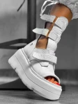 Skórzane sneakersy odkryty palec 25-3 biały Beyco