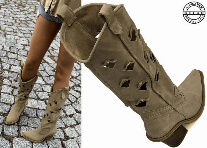 Beyco kozak niski obcas  w4 cappucino 36-41 