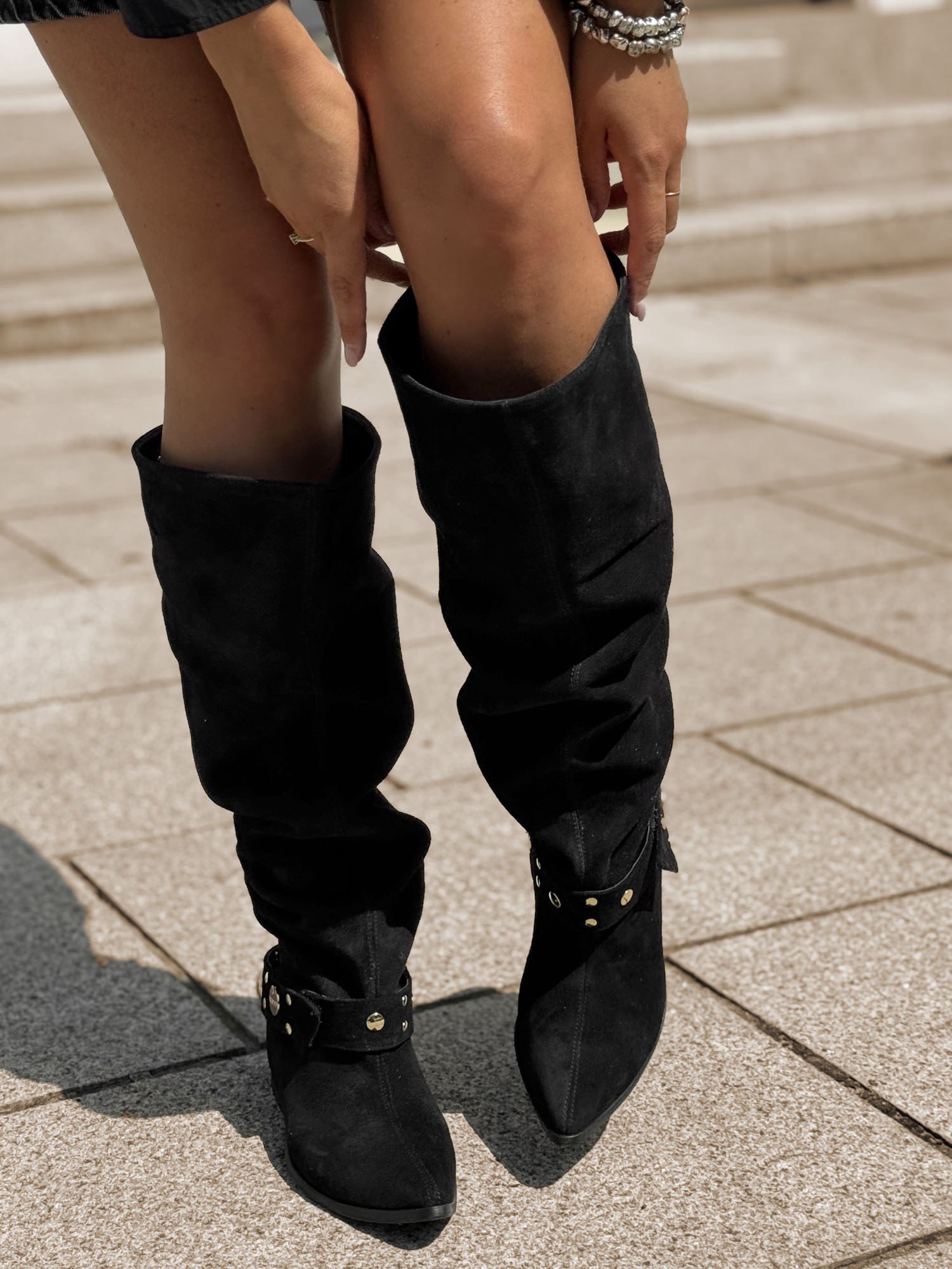 Skórzane kozaki 25-21 czarny Beyco 