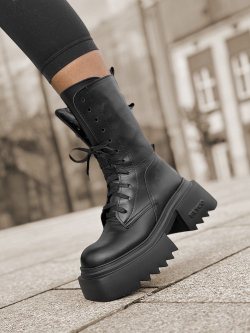 Skórzane workery 24-2/25 czarny Beyco