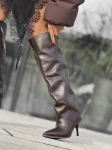 Slouchy  boots szpilka 26-31 brąz Beyco