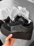Skórzane ocieplone sneakersy z logo Beyco czarne 25-44K