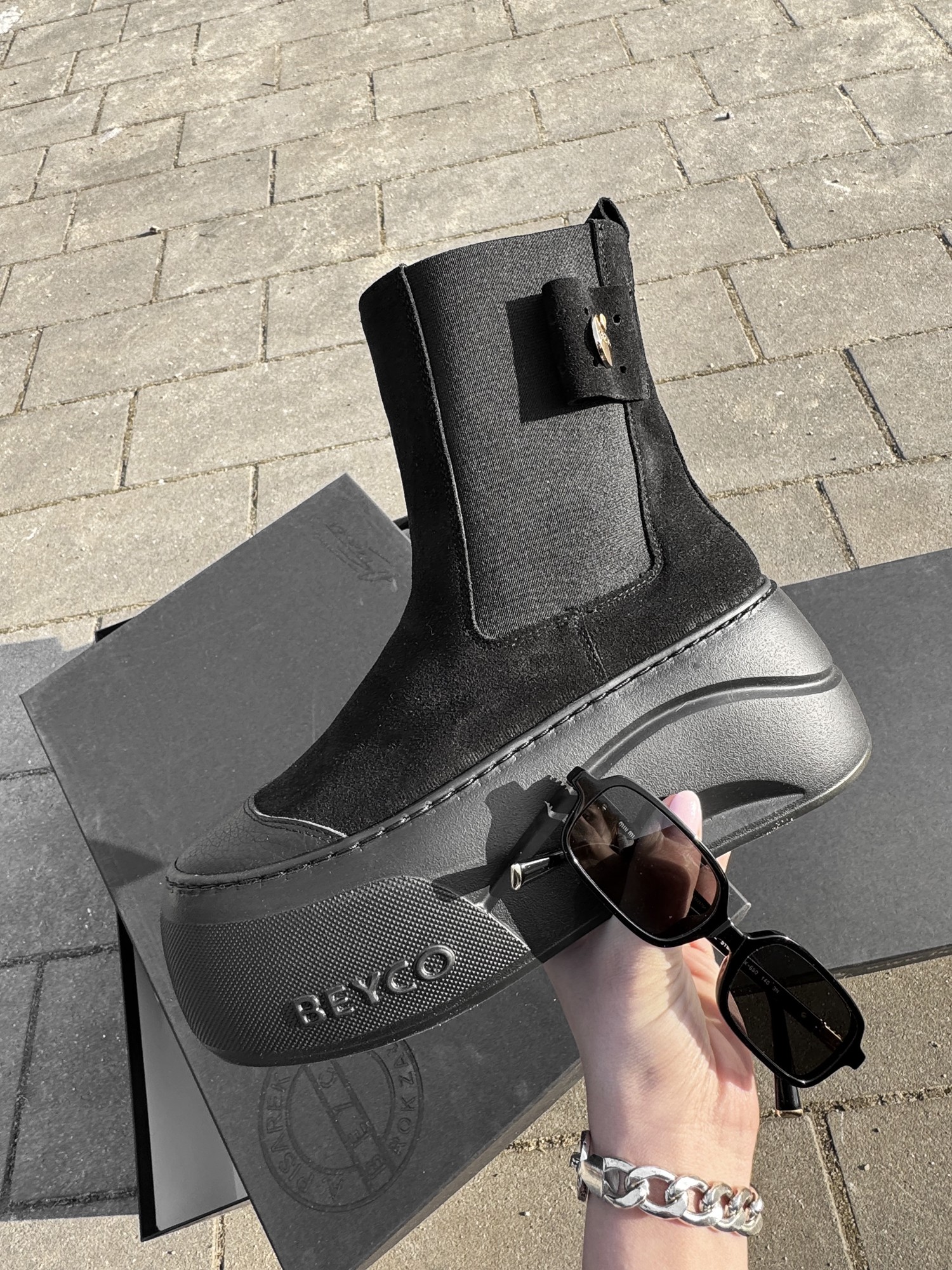 Skórzane workery 25-35sn czarny Beyco