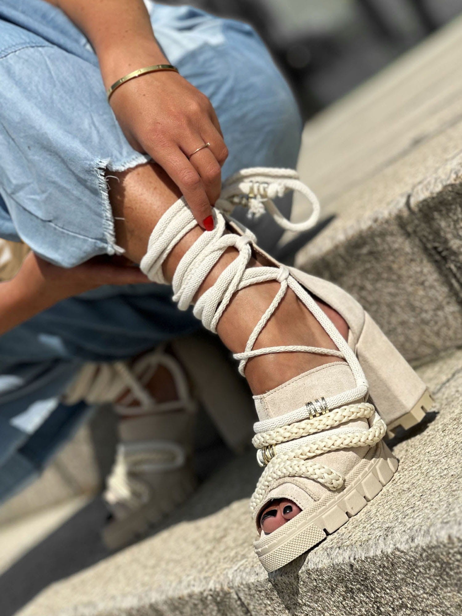  BEYCO SANDAŁ NA SŁUPKU INDI BEŻ